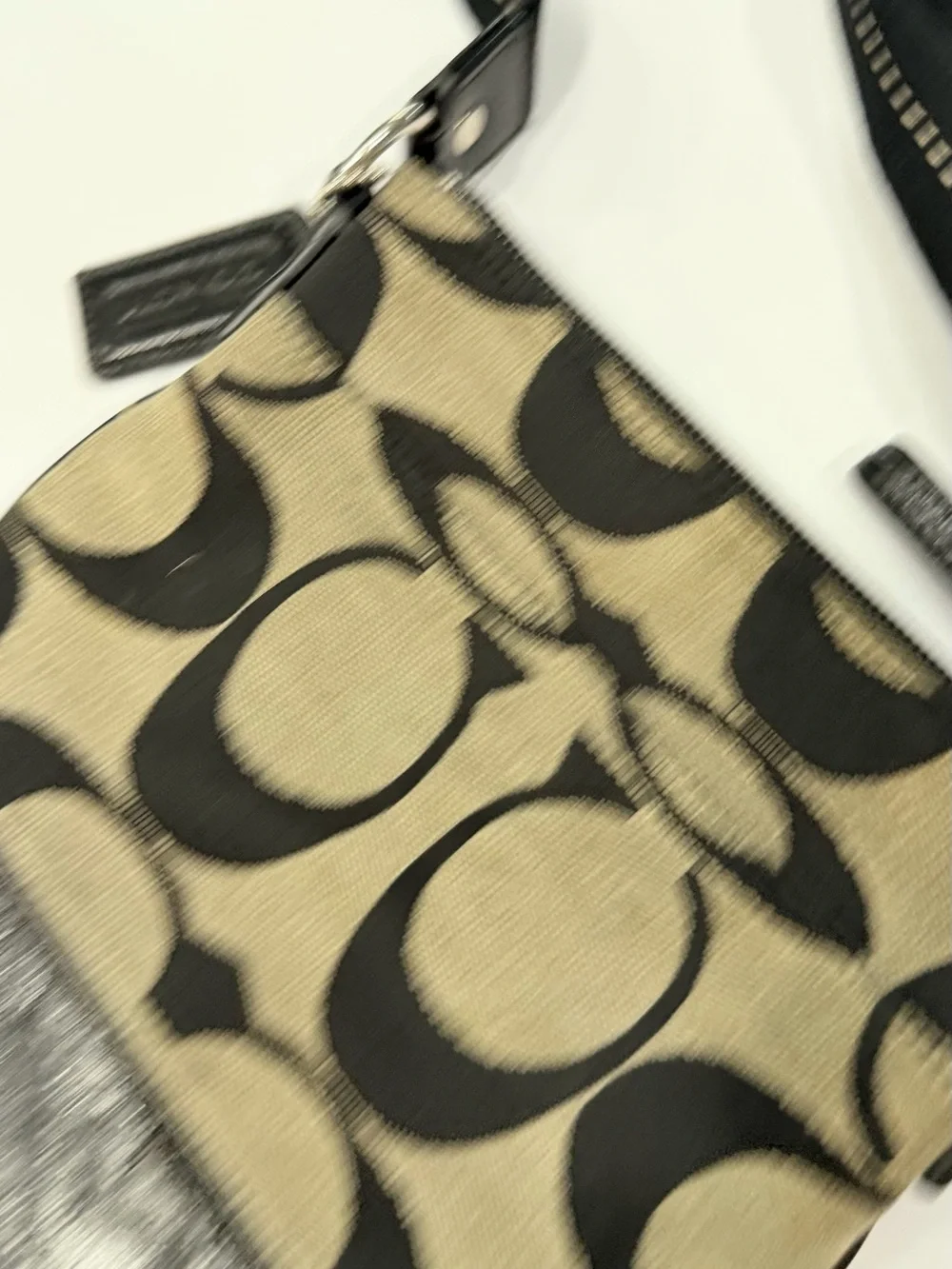 Coach Crossbody with Black and Tan Signature Print